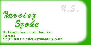 narcisz szoke business card