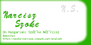 narcisz szoke business card